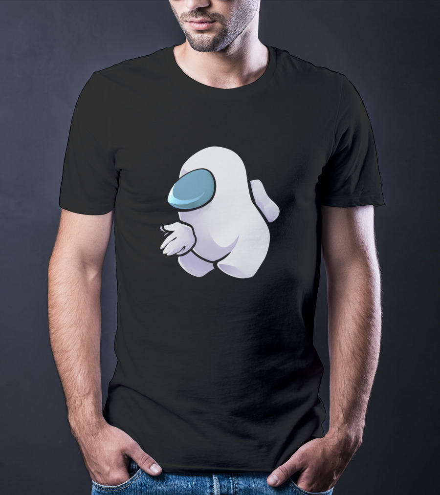 Sus White Among Us Character Crewmate T-Shirt