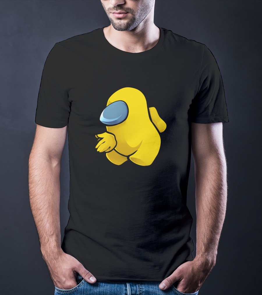 Sus Yellow Among Us Character T-Shirt