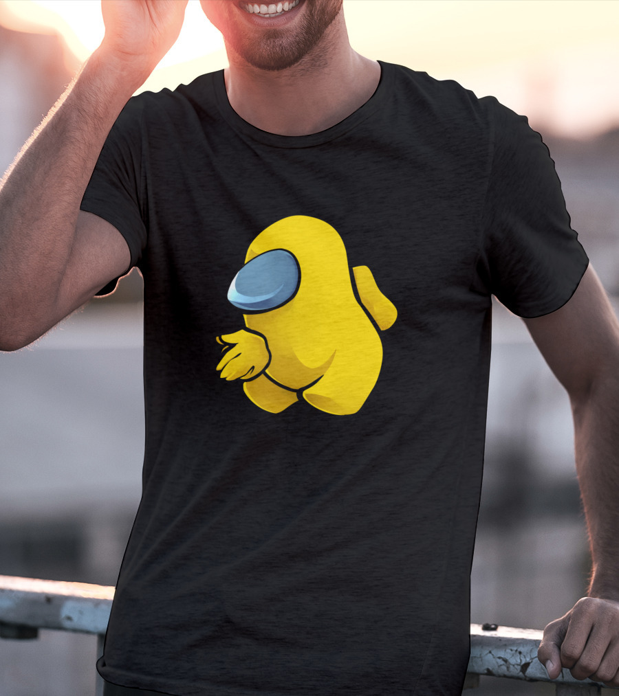 Sus Yellow Among Us Character T-Shirt