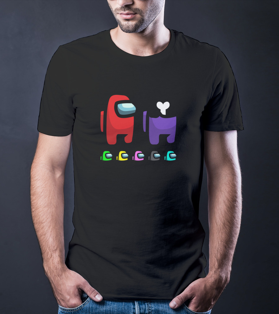 Vote Among Us Game Characters Crewmate And Impostor Iconic Scene T-Shirt