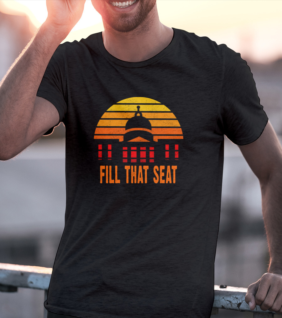 Fill That Seat 3ocgy Capitol Sunset Stripes T-Shirt