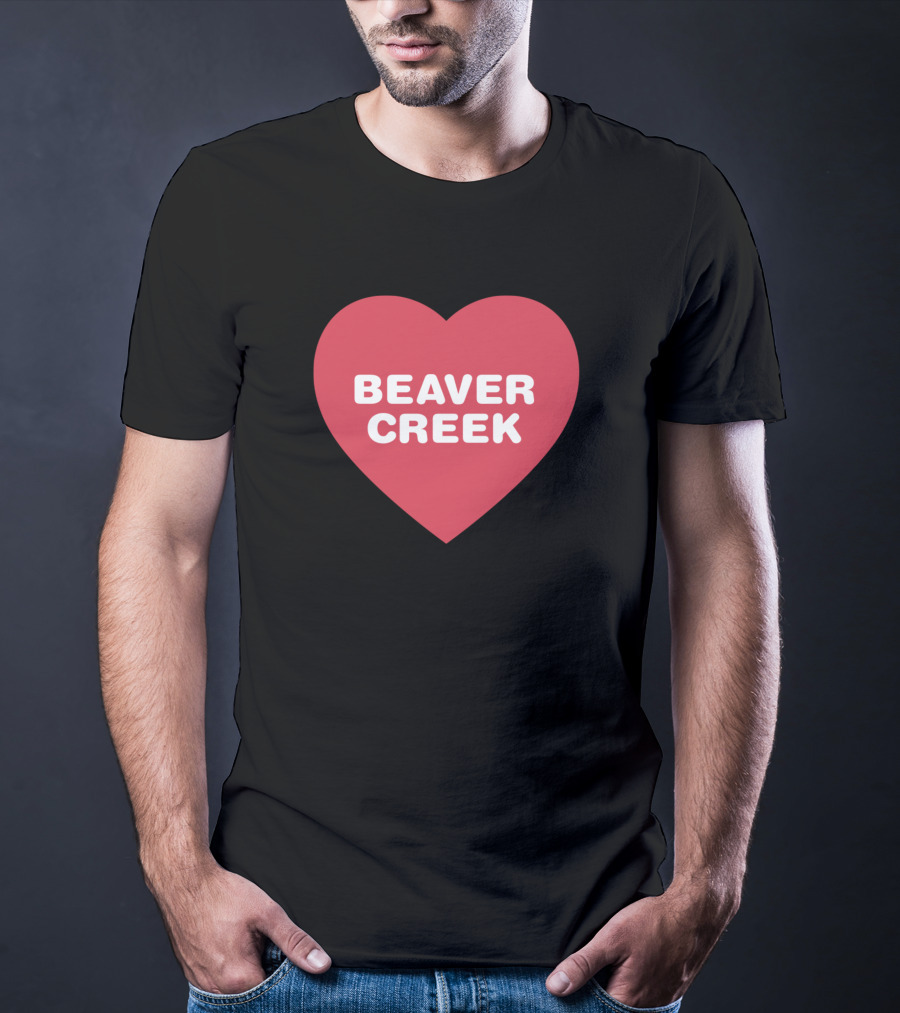 Beaver Creek Red Heart Bold Font T-Shirt