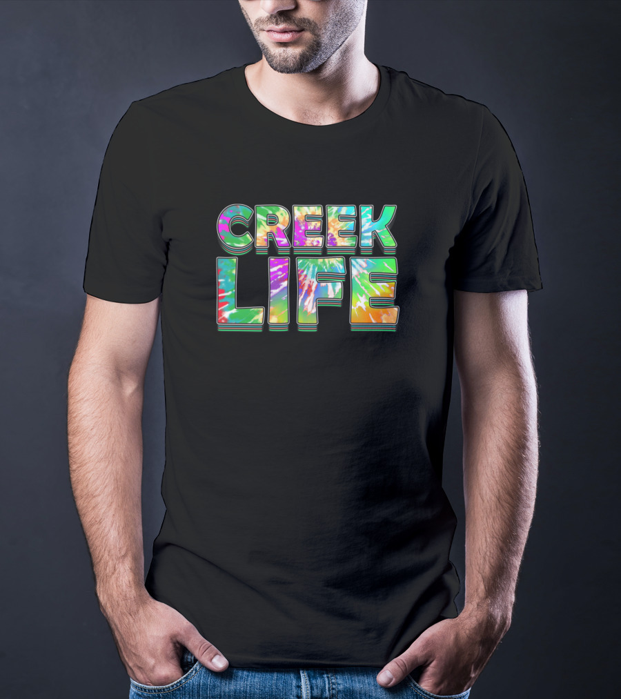 Creek Life Summertime Vintage Retro Vibes Tie Dye T-Shirt