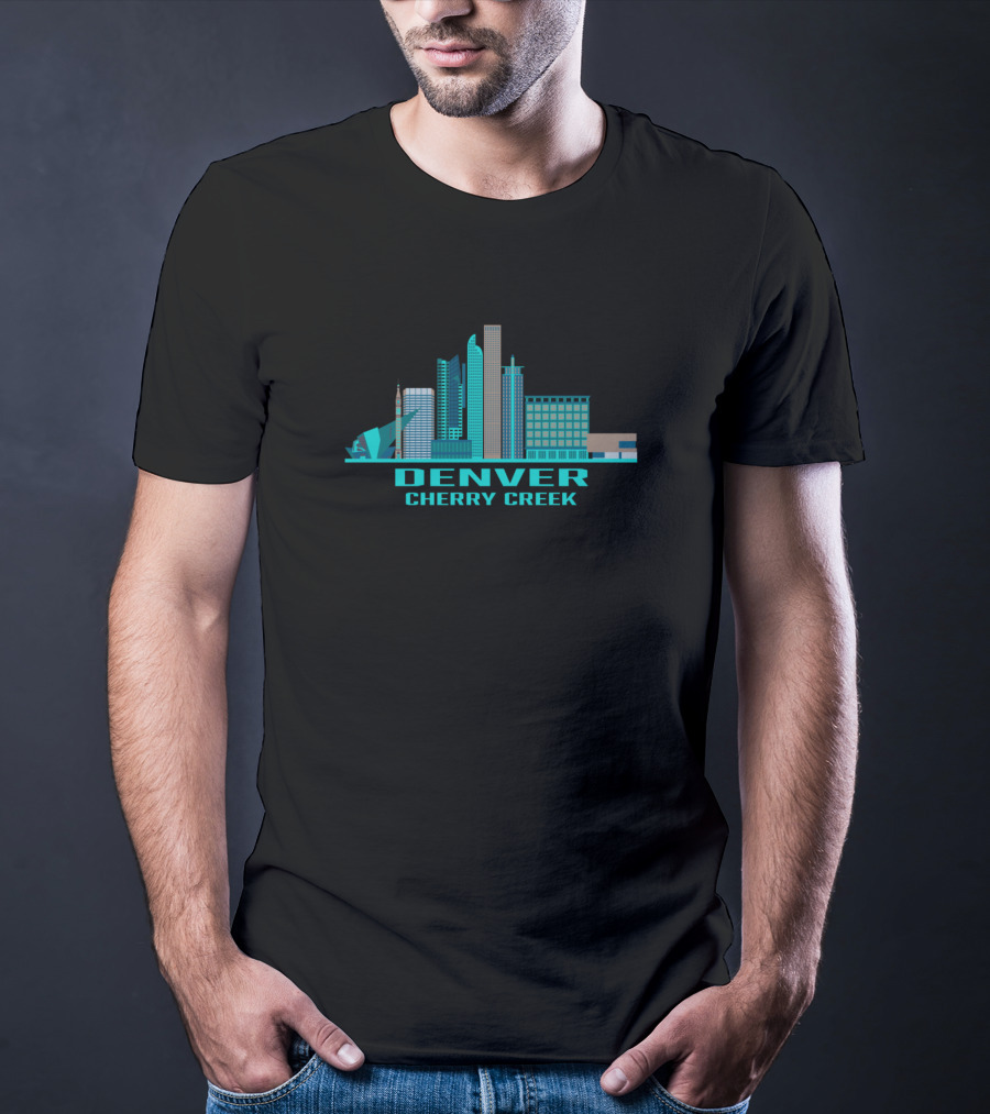 Denver Cherry Creek Colorado Cityscape Skyline T-Shirt