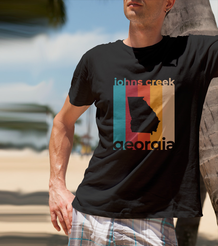 Johns Creek Georgia Retro State T-Shirt