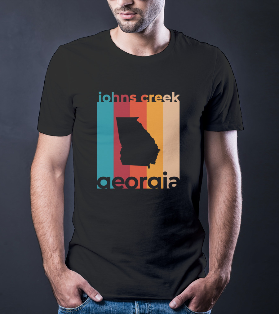 Johns Creek Georgia Retro State T-Shirt