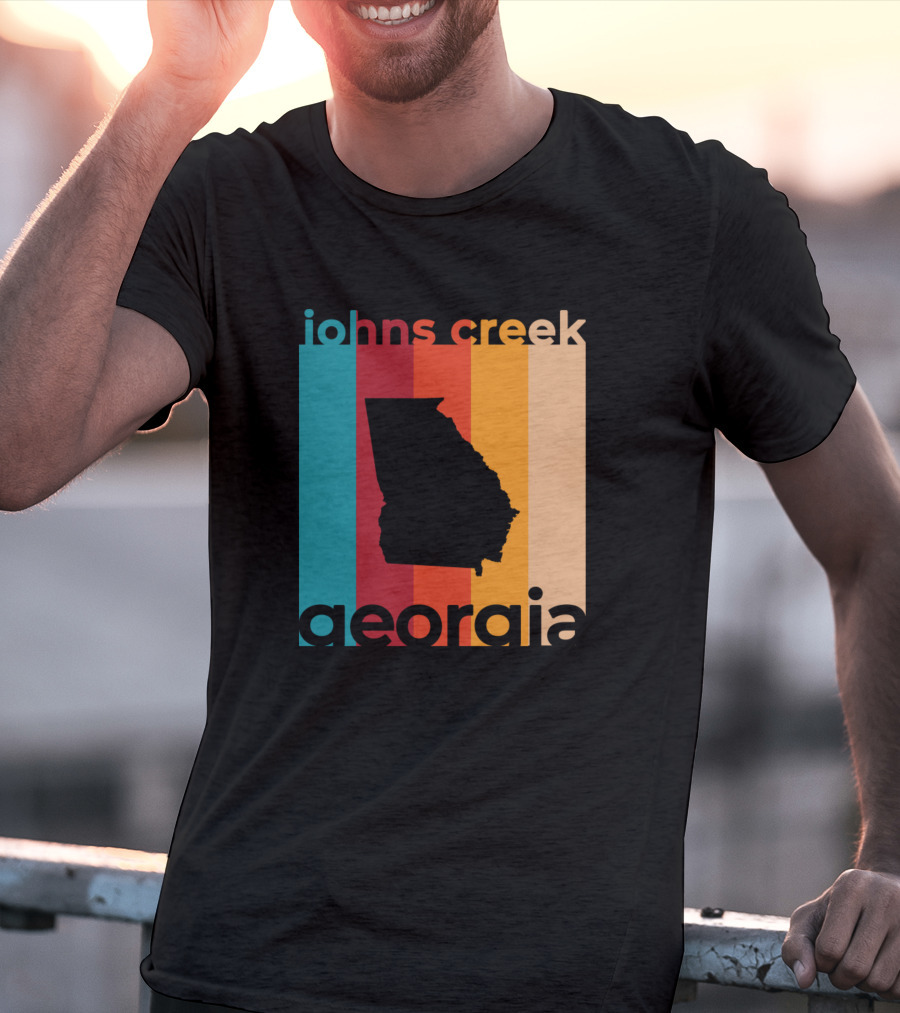 Johns Creek Georgia Retro State T-Shirt