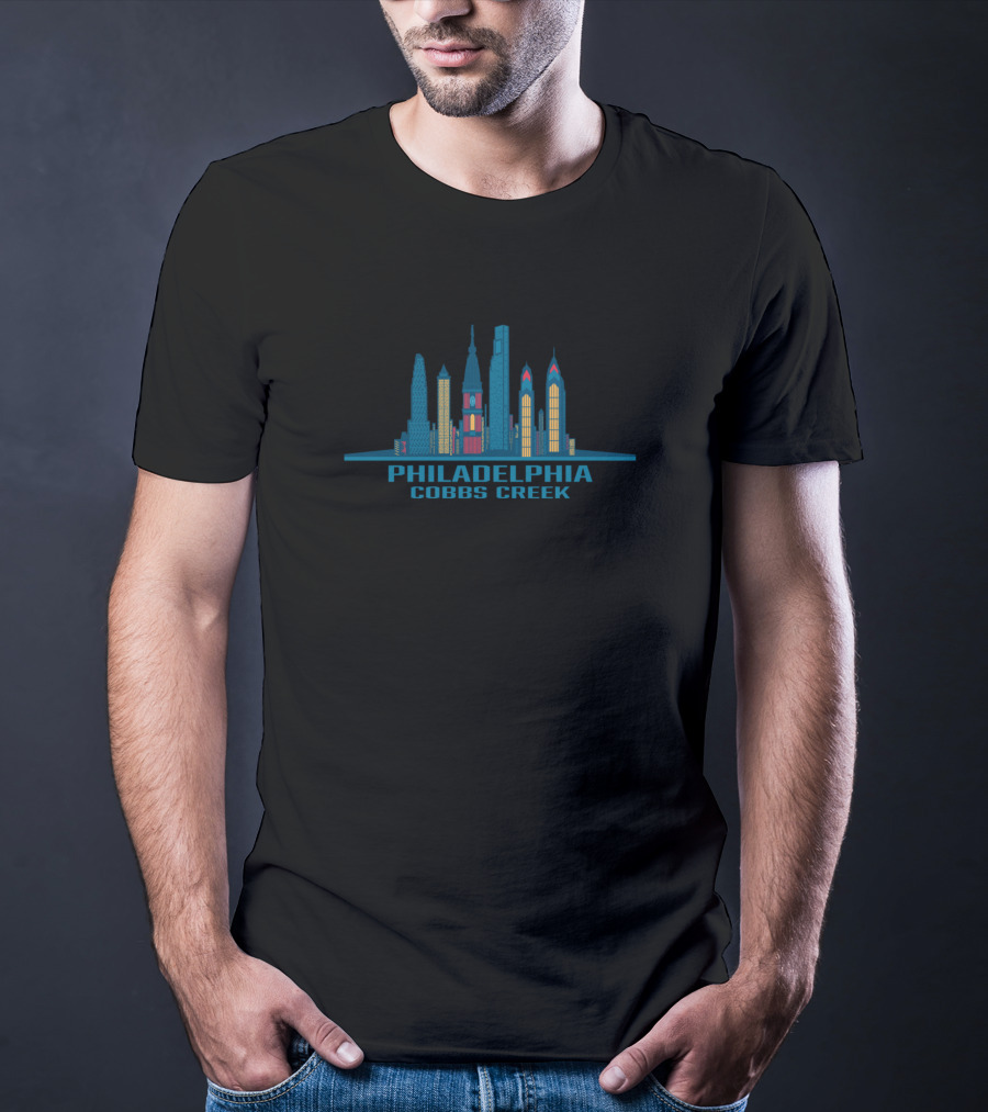 Philadelphia Cobbs Creek Cityscape Skyline T-Shirt