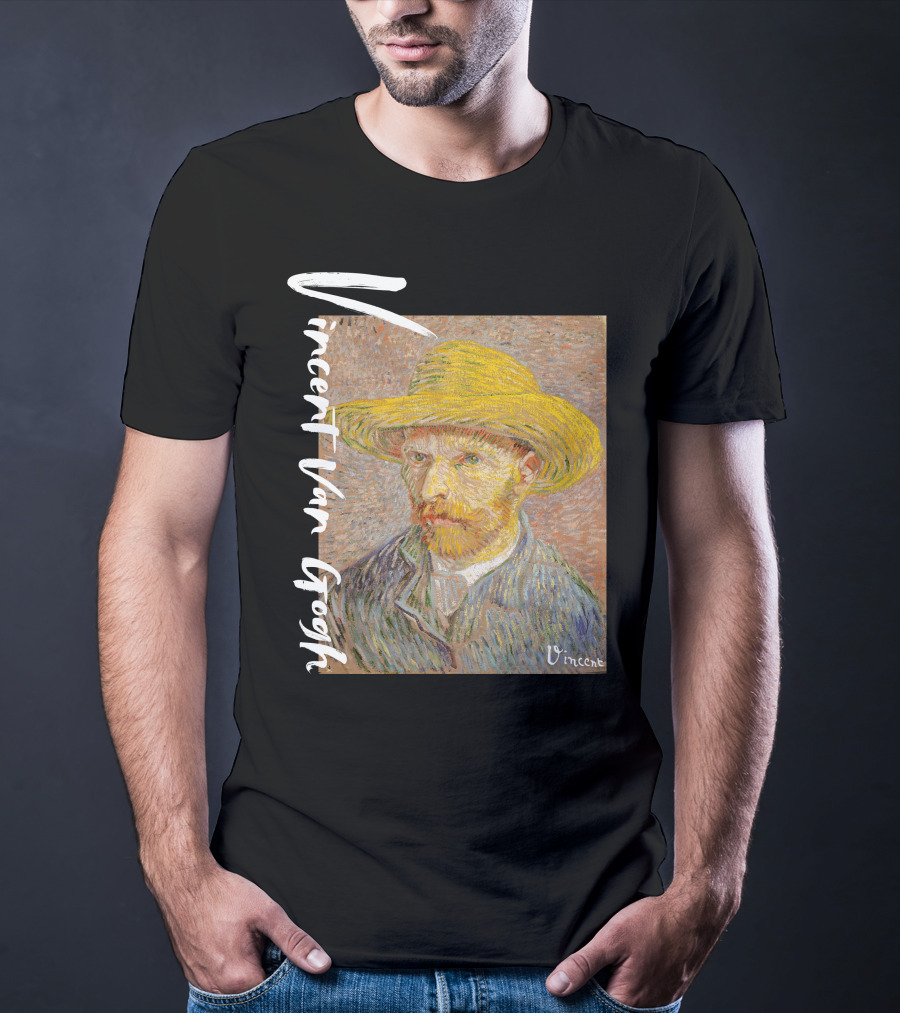 Vincent Van Gogh Self Portrait With Straw Hat Vincent T-Shirt