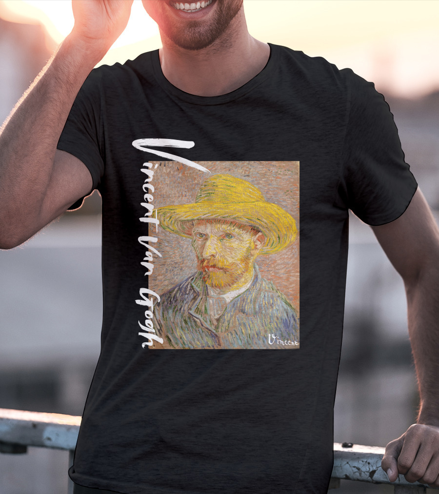 Vincent Van Gogh Self Portrait With Straw Hat Vincent T-Shirt