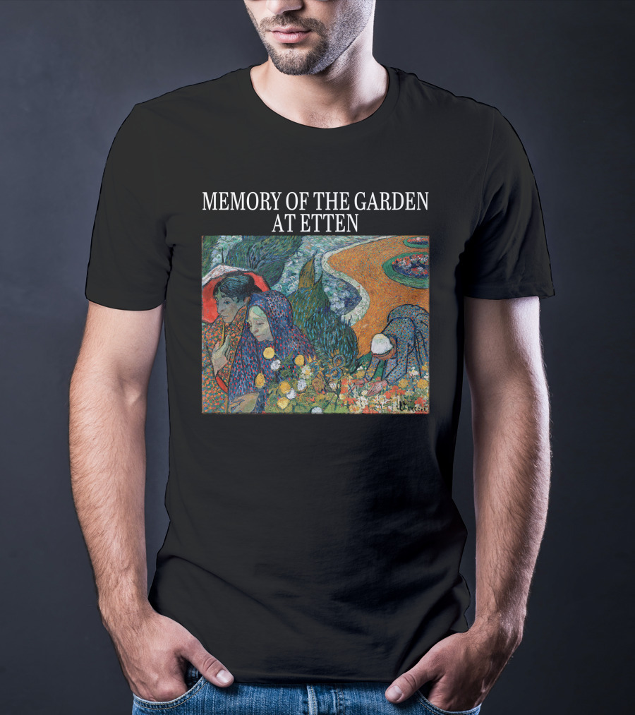 Memory Of The Garden At Etten Vincent Van Gogh Patterned Floral Scene T-Shirt