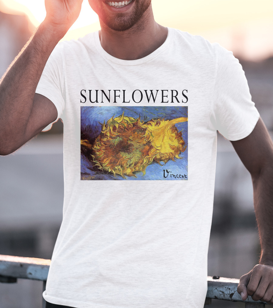 Sunflowers Vincent Van Gogh Painting Vincent Signature T-Shirt