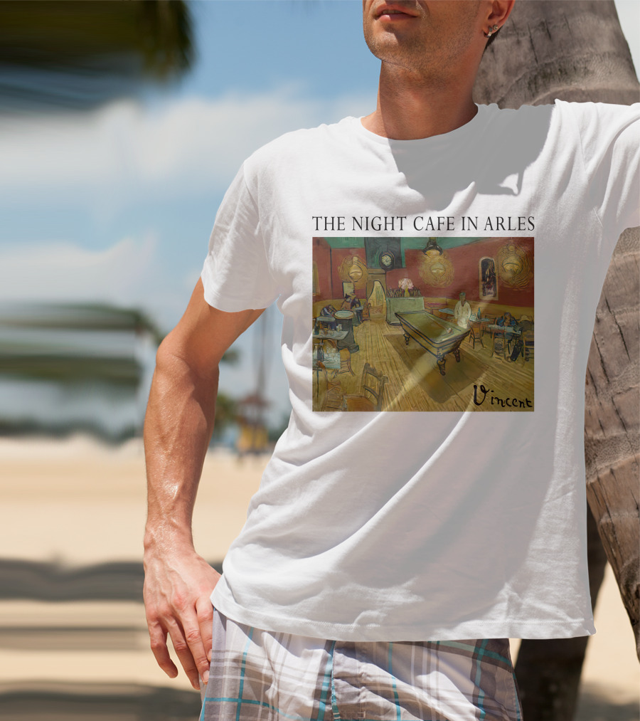 The Night Cafe In Arles Vincent Van Gogh Painting Vincent Signature T-Shirt