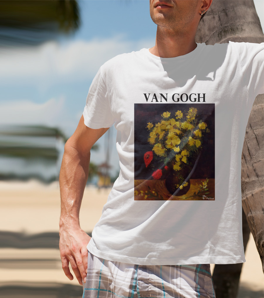 Van Gogh Flowers Red And Yellow Bouquet Vincent T-Shirt