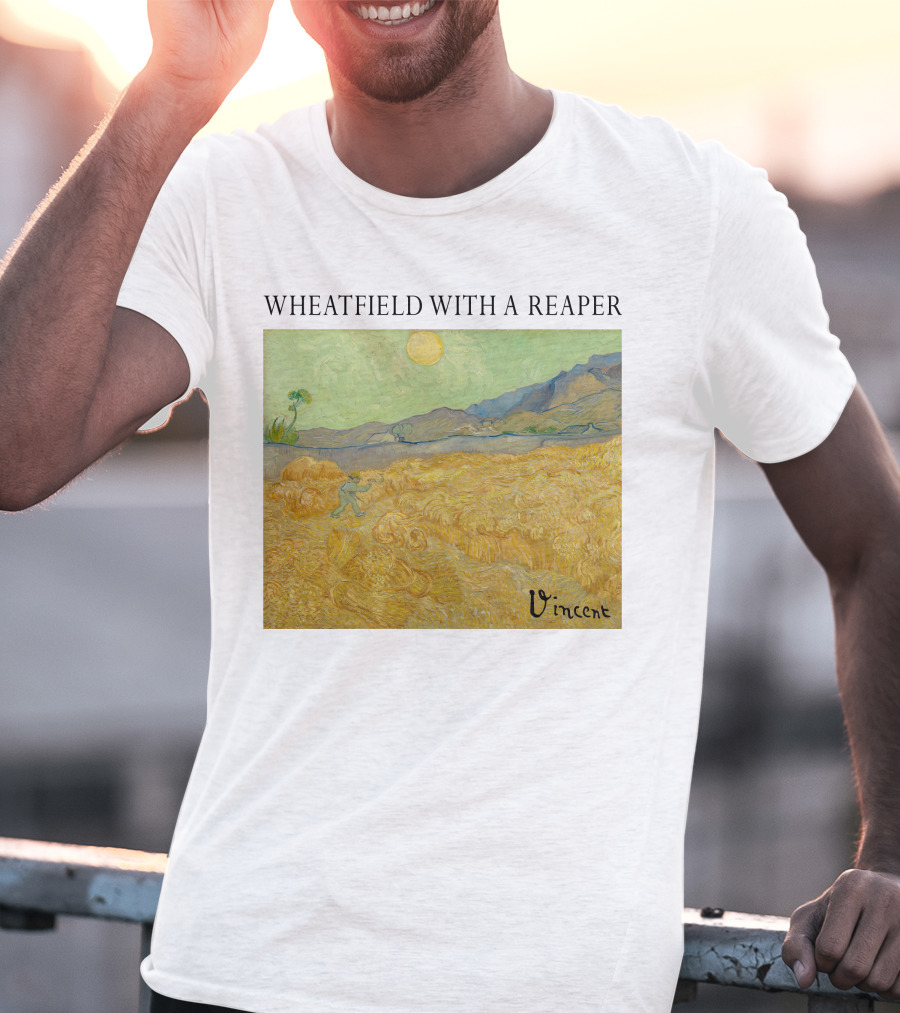 Wheatfield With A Reaper Vincent T-Shirt
