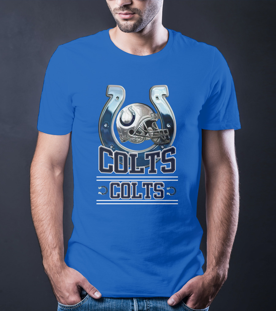 Colts Horseshoe Helmet Indianapolis Colts Colts T-Shirt