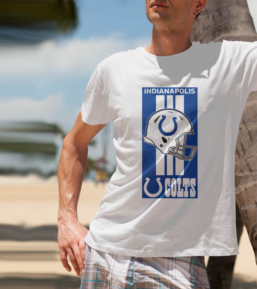 Indianapolis Colts Helmet Logo T-Shirt