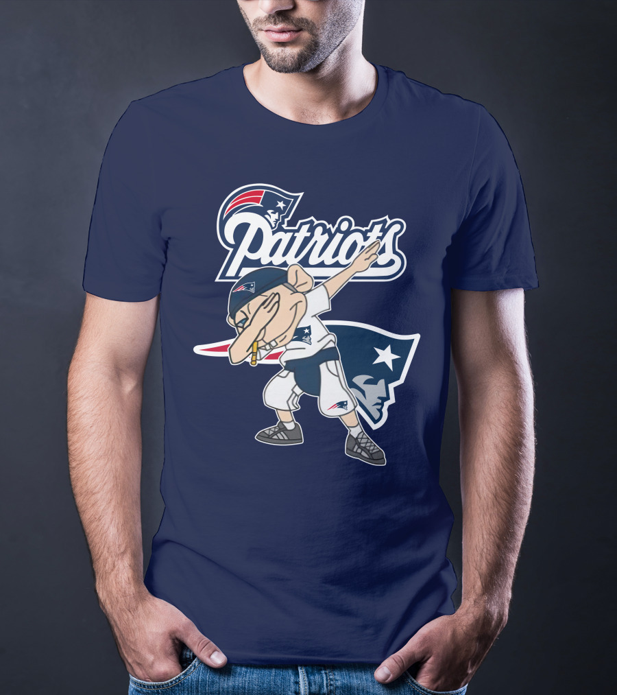 Patriots Dab Logo With Mascot And New England Patriot T-Shirt