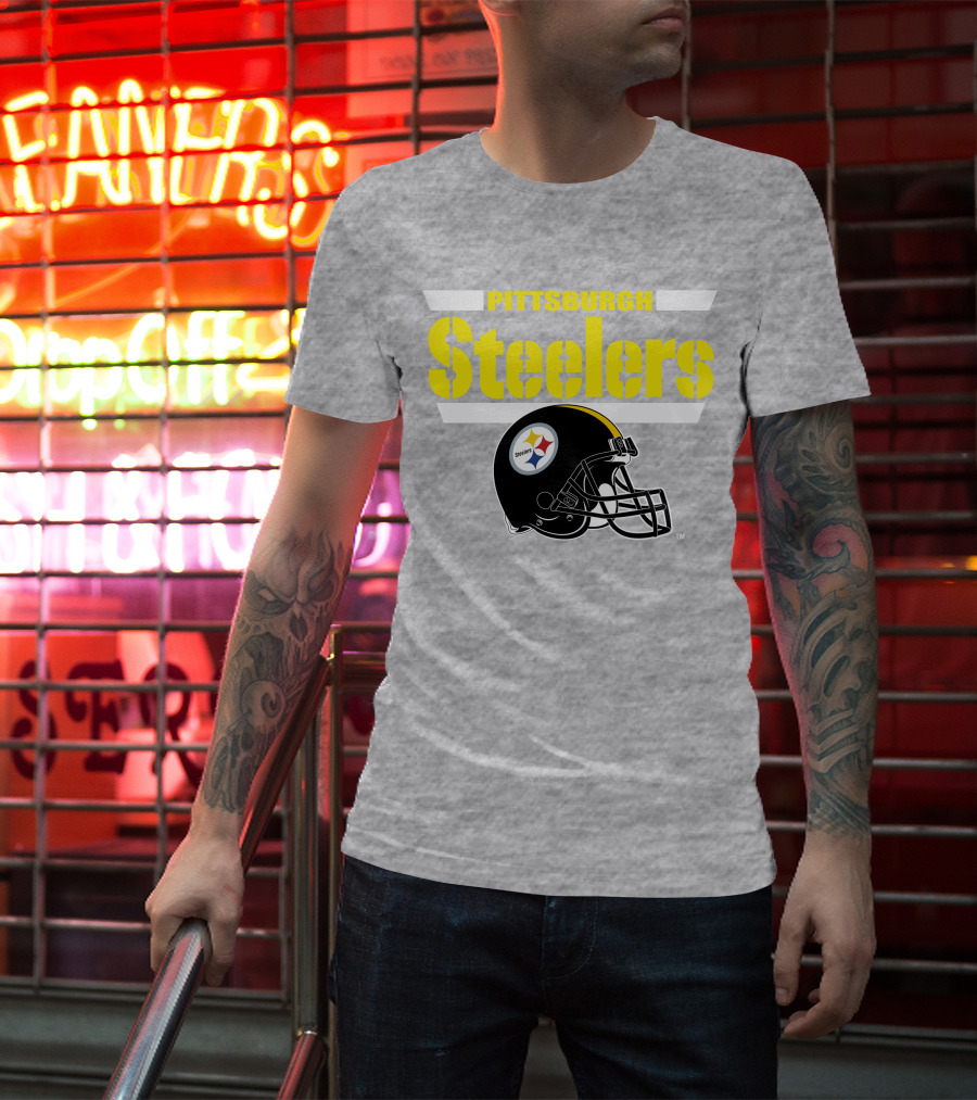 Pittsburgh Steelers Football Helmet NFL Team T-Shirt