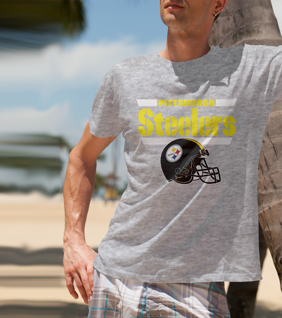 Pittsburgh Steelers Football Helmet NFL Team T-Shirt