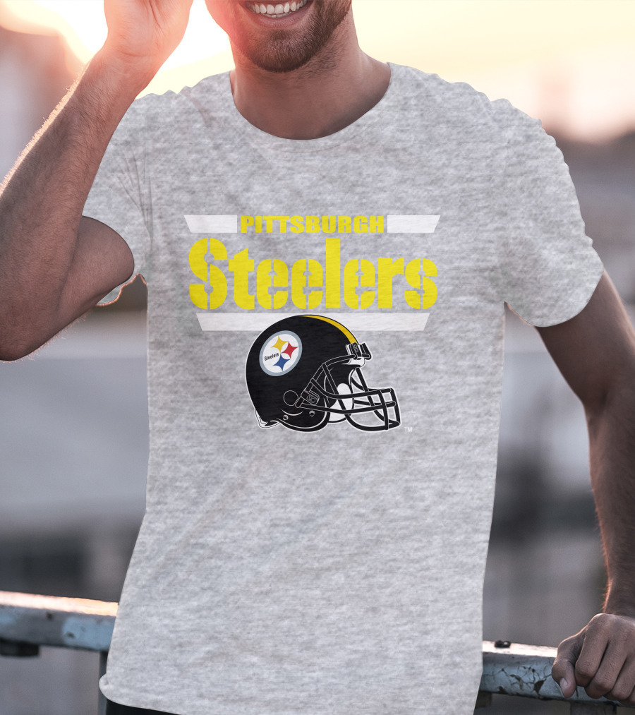 Pittsburgh Steelers Football Helmet NFL Team T-Shirt