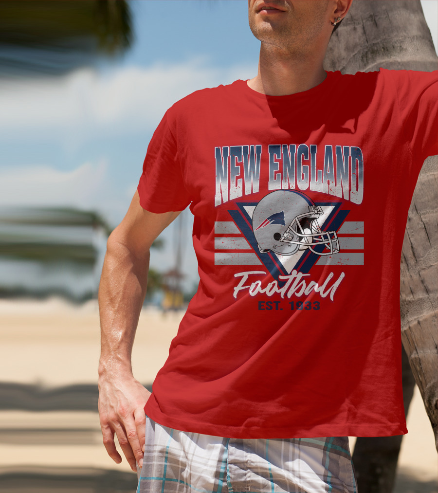 New England Patriots Football Helmet Est. 1933 T-Shirt