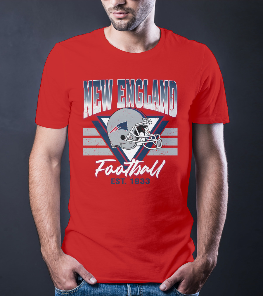 New England Patriots Football Helmet Est. 1933 T-Shirt