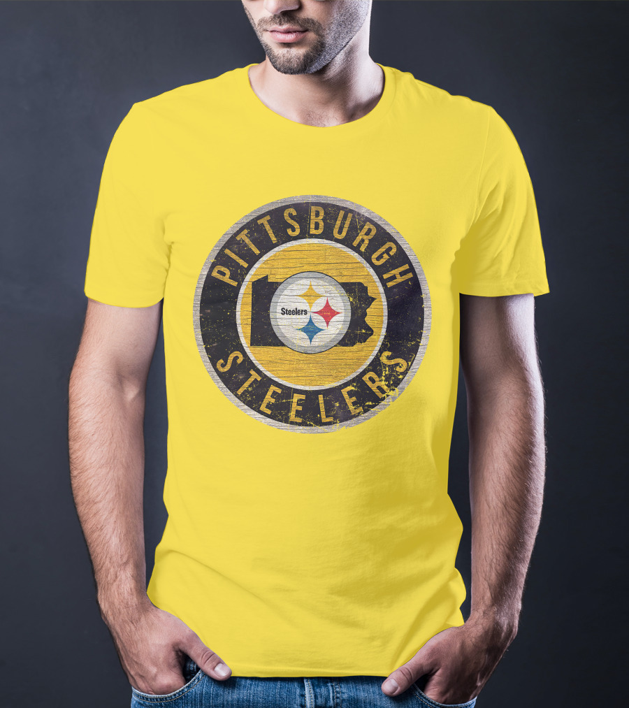 Pittsburgh Steelers Pennsylvania State Logo Circle T-Shirt