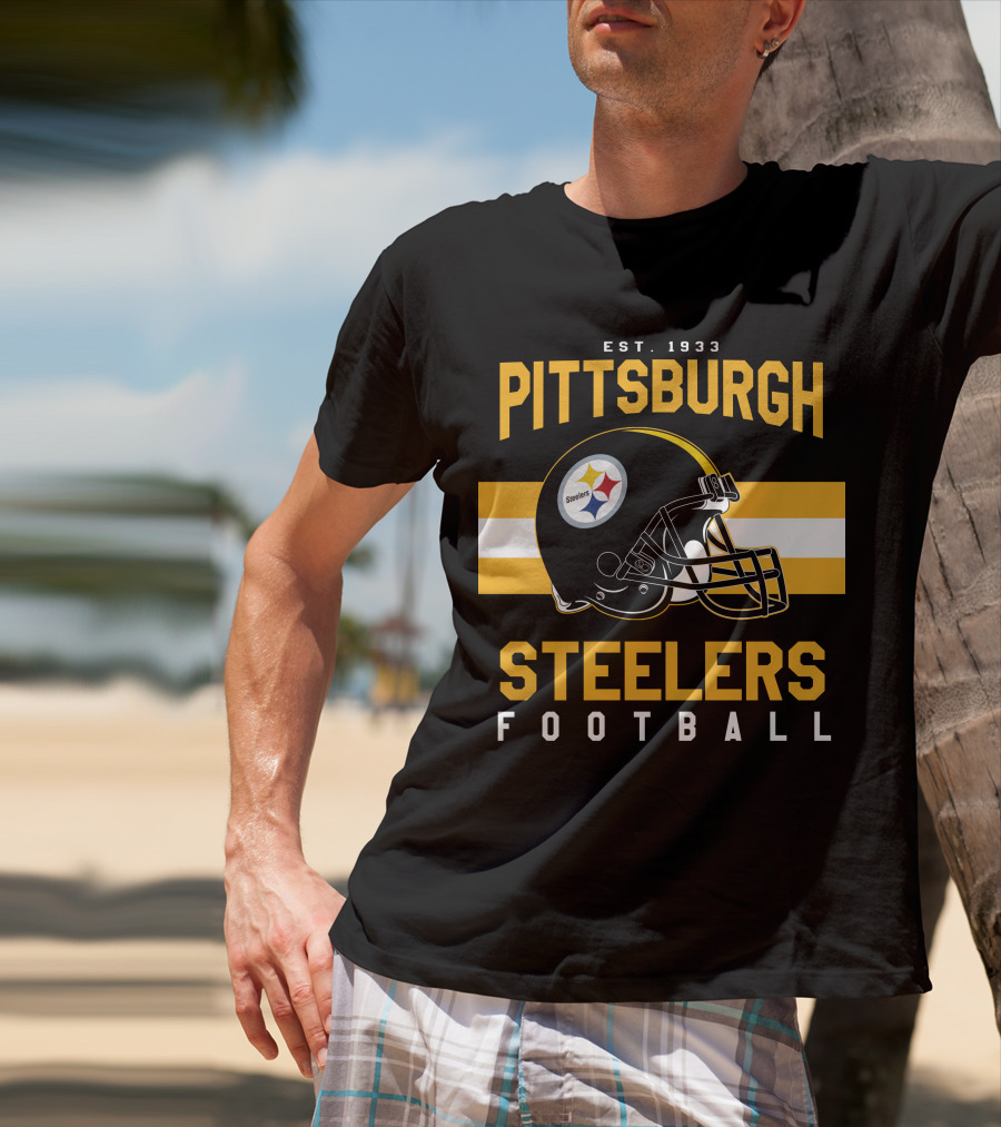 Pittsburgh Steelers Football Est. 1933 Helmet T-Shirt