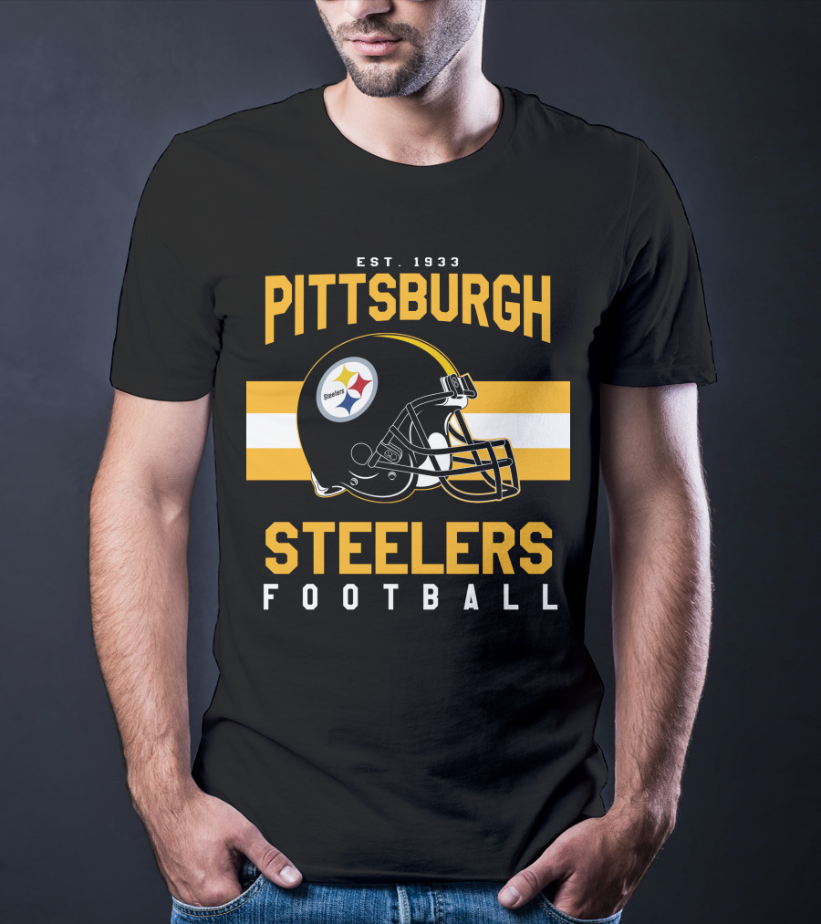Pittsburgh Steelers Football Est. 1933 Helmet T-Shirt