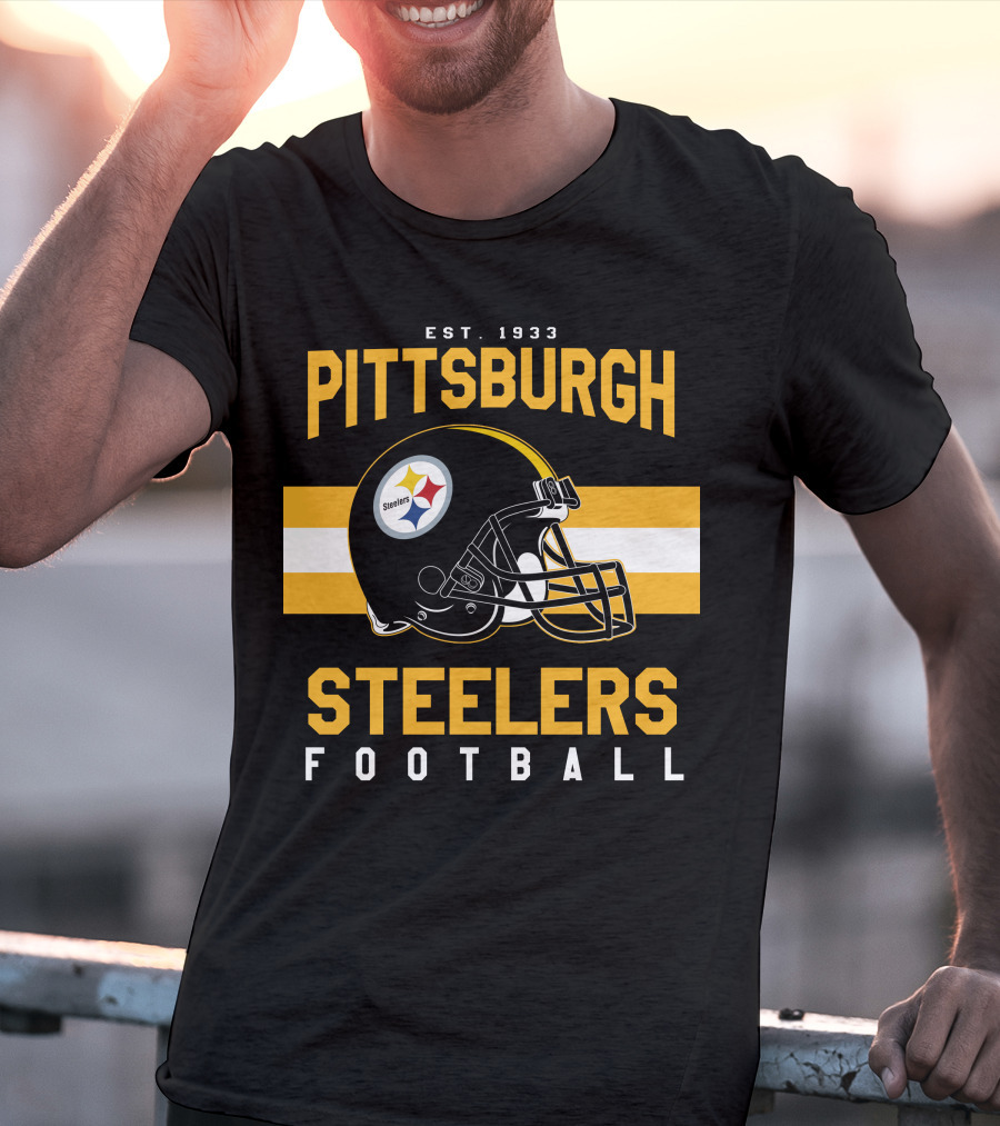 Pittsburgh Steelers Football Est. 1933 Helmet T-Shirt