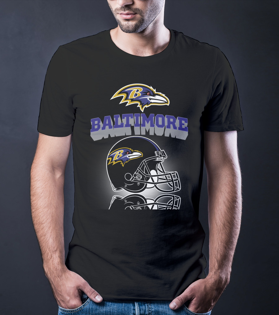 Baltimore Ravens Football Helmet Logo Ravens Head T-Shirt