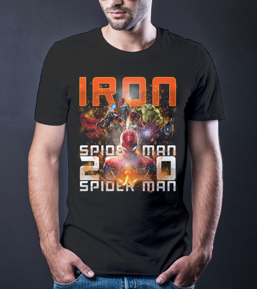 Iron Spider Man 2.0 Avengers Hulk Captain America Thor T-Shirt