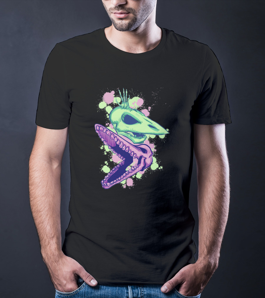 Adam And Barb Skulls Neon Splatter 658174 T-Shirt