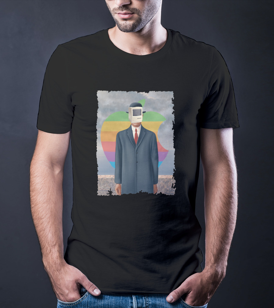 Appleogies Magritte Vintage Macintosh Surrealist Fusion T-Shirt