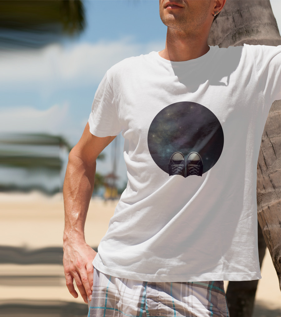 At The Edge Of The Universe 191686 Stars Converse Shoes Galaxy T-Shirt