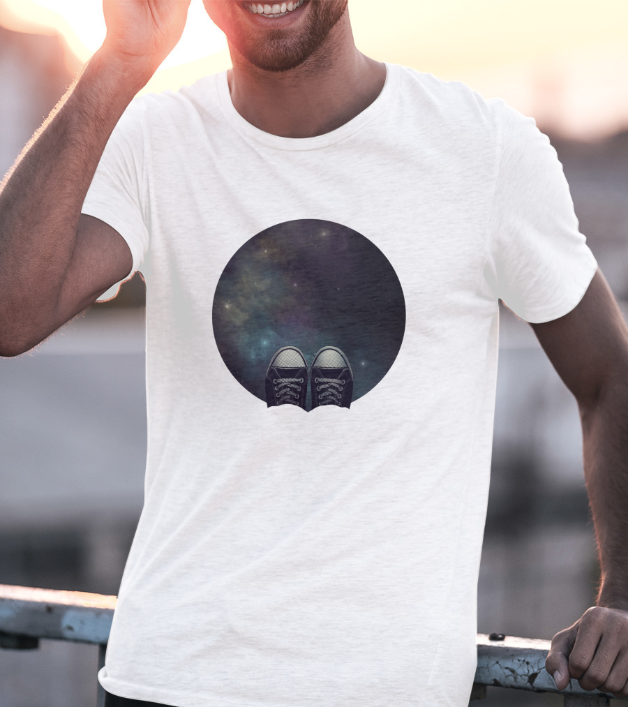 At The Edge Of The Universe 191686 Stars Converse Shoes Galaxy T-Shirt