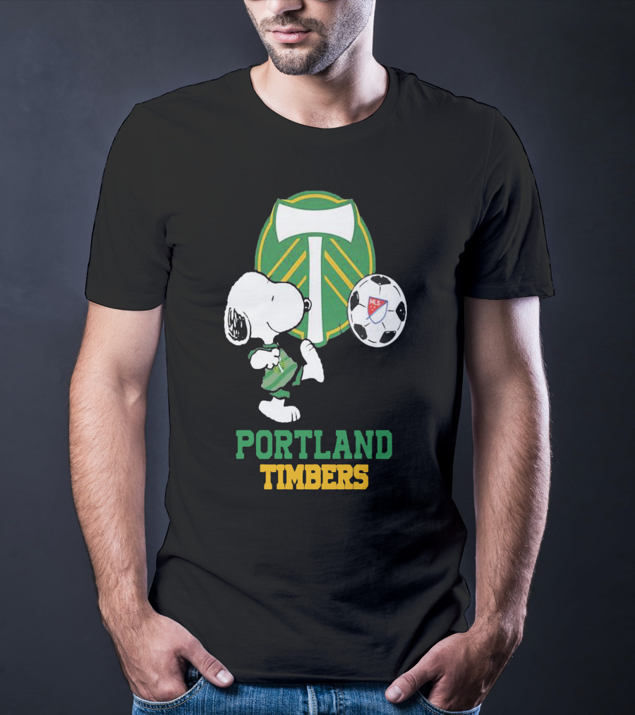 Snoopy Portland Timbers MLS Soccer T-Shirt