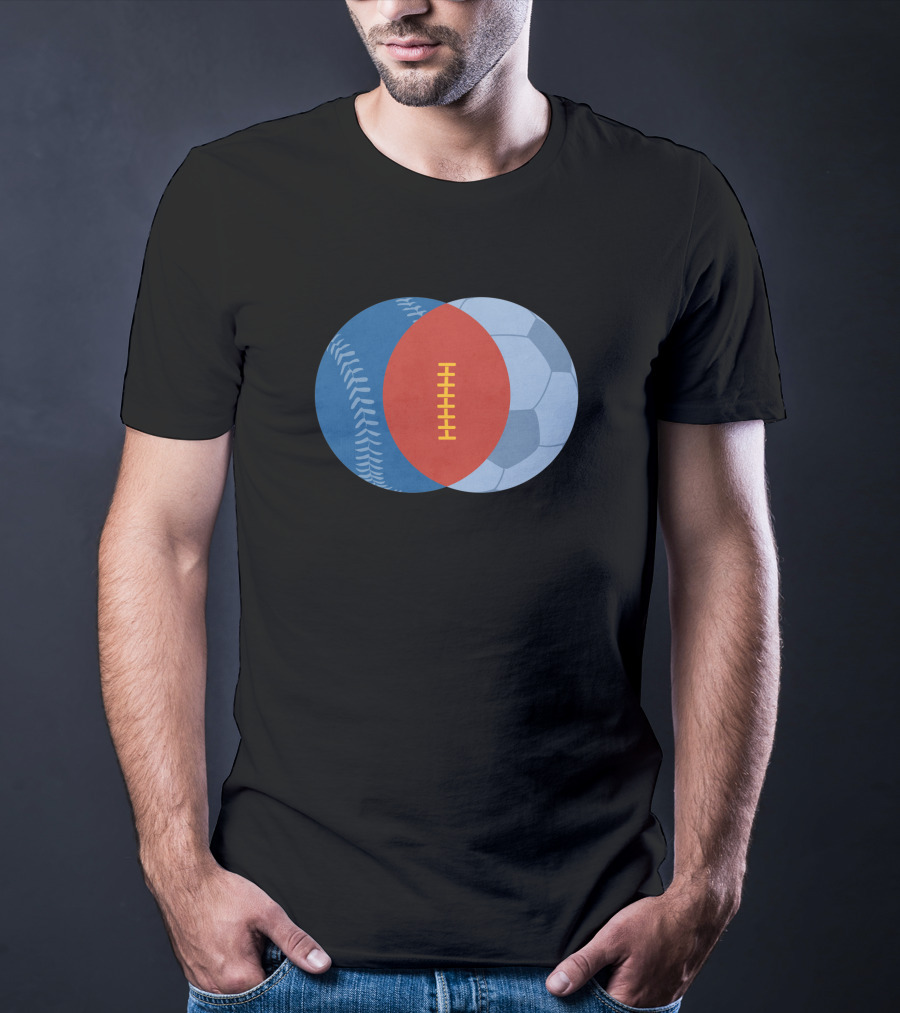 Baseball Soccer Football Venn Diagram All Sport 41978 T-Shirt