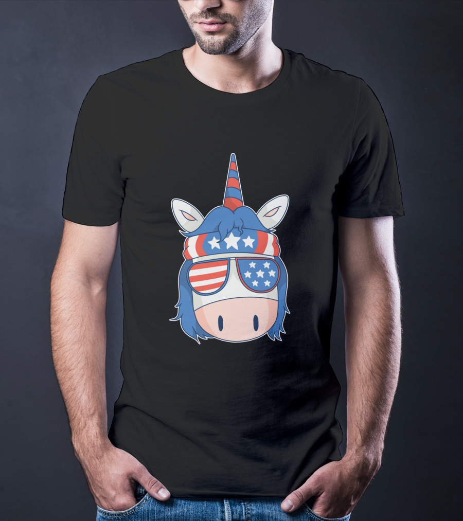 American Unicorn Stars And Stripes 1379084 T-Shirt