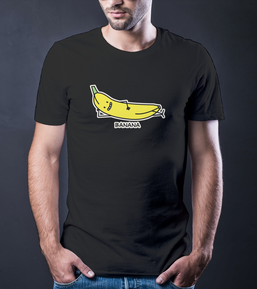 Happy Banana Relaxing Smiling Laying Down T-Shirt