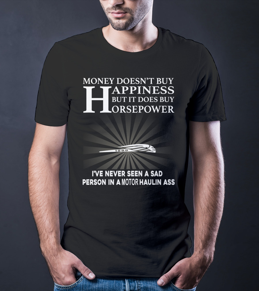 Money Doesn't Buy Happiness But It Does Buy Horsepower Honda VTX1800 T-Shirt