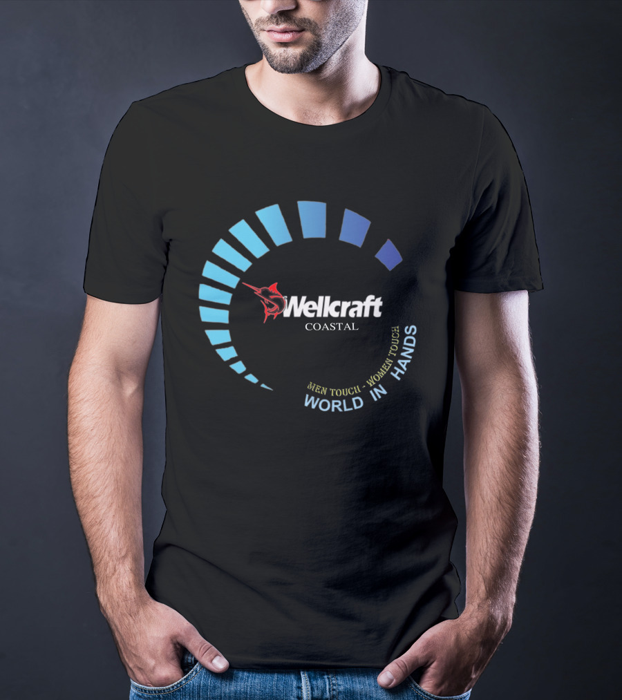 Wellcraft Coastal World In Hands Men Touch Women Touch T-Shirt