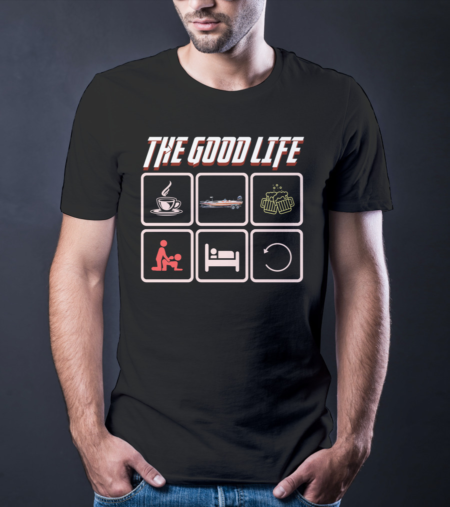 THE GOOD LIFE Coffee Racing Beer Cycle T-Shirt