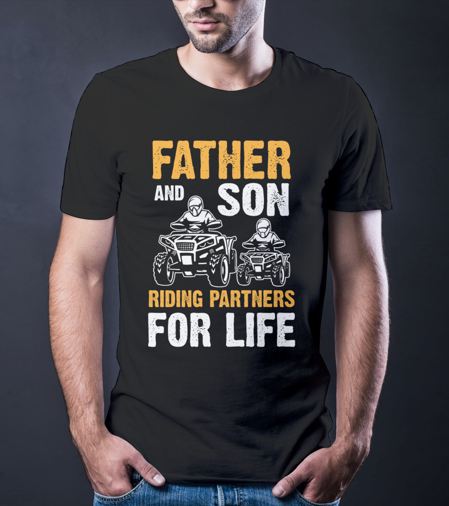 Father And Son Riding Partners For Life UTV1 T-Shirt