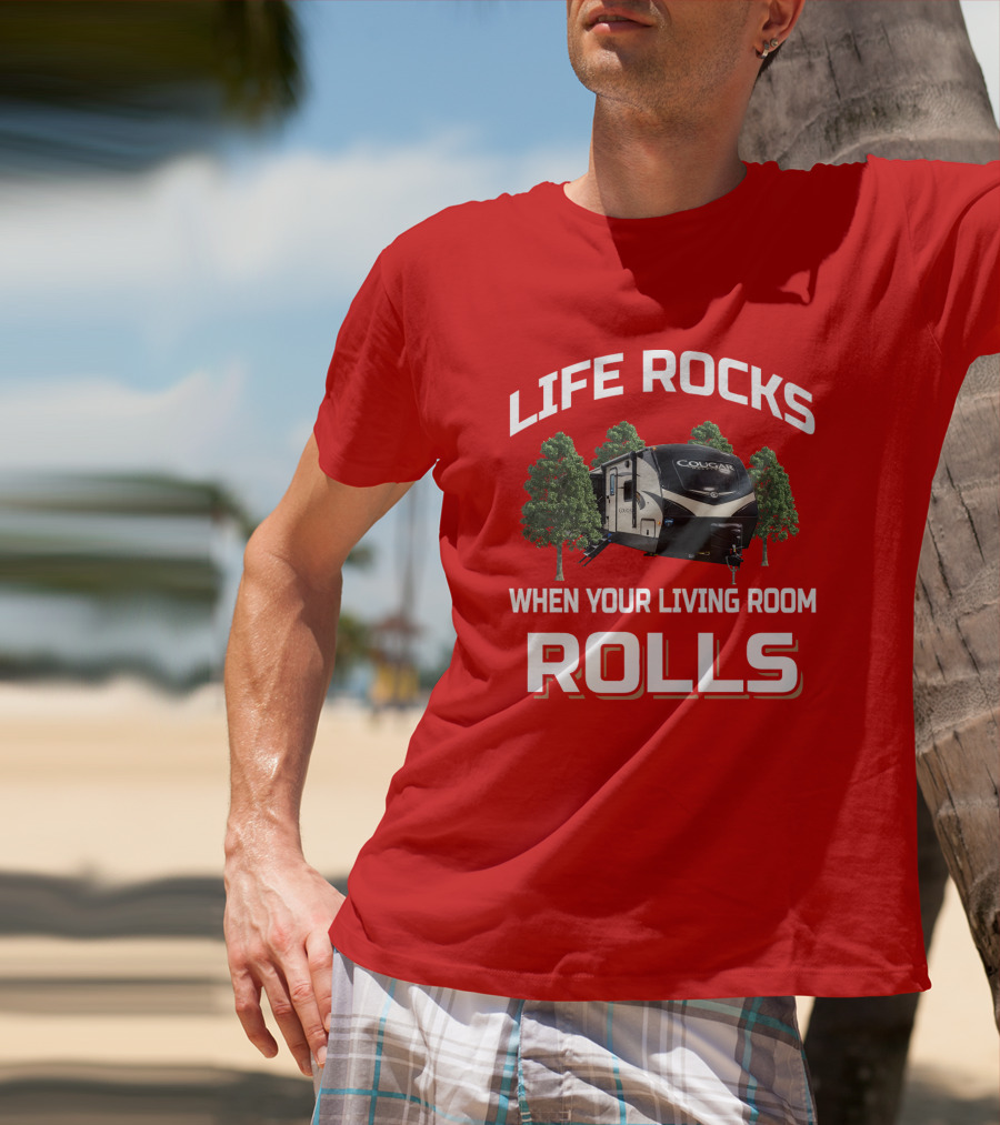 Life Rocks When Your Living Room Rolls Cougar 34Tsb T-Shirt