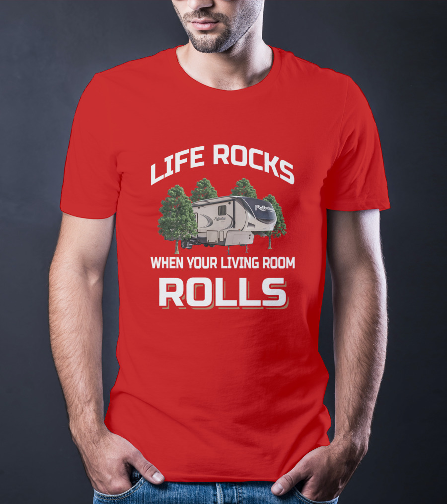 Life Rocks When Your Living Room Rolls Reflection 367 T-Shirt