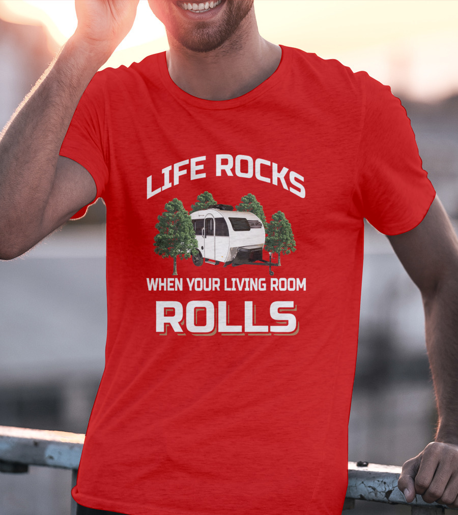 LIFE ROCKS WHEN YOUR LIVING ROOM ROLLS Little Guy Mini Max T-Shirt