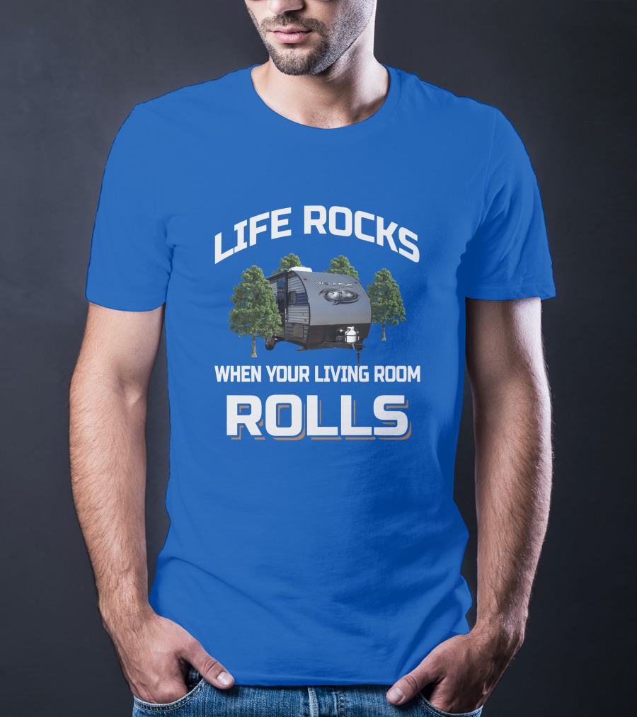 Life Rocks When Your Living Room Rolls Wolf Pup T-Shirt