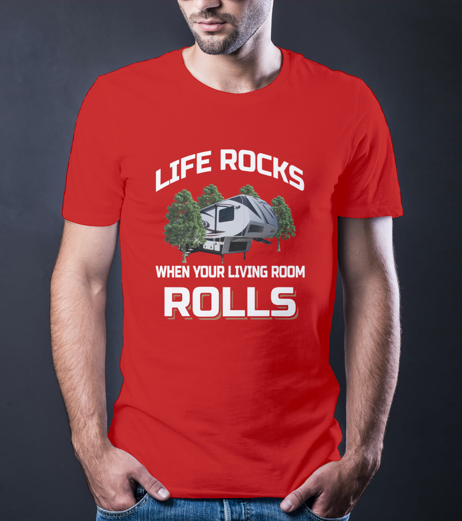 Life Rocks When Your Living Room Rolls Voltage 3905 T-Shirt